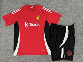 Manchester United futbolo kostiumas individualus rudens ir žiemos ilgomis rankovėmis pusiau užtraukiamas prieš žaidynių apšilimą vaikiškas trumpomis rankovėmis treniruočių kostiumas 16