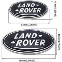 2 vnt. Tinka Land Rover grotelių ženklelis, bagažinės dangčio ovalus lipdukas, tinka Land Rover Range Rover ženklelio pavadinimo lentelė (juodas)