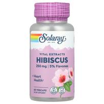 Solaray Hibisko žiedų ekstraktas 250 mg, 60 vegetariškų kapsulių