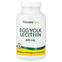 Nature's Plus Egg Yolk Lecithin 600mg per Serving Veggie Capsules, 180 Count (300mg per Capsule) 180 pcs - 1 ea