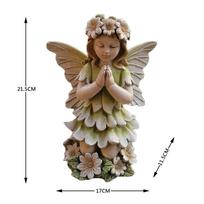 Vintage Flower Fairy Resin Garden Ornament - Angel Sculpture