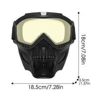 Motorcycle Riding Glasses Fog-Proof Dirt Bike Cycling Goggle With Removable Face Masque Motocross Eyewear Motorcycle Accessories geltona
