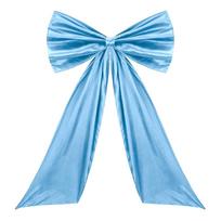 Satin Ribbon Bow Tie Themed Party Decorations Giant Bow Ribbon Decor Large Ribbon Hanging Bowknot Party Wedding Photo Prop Decor 105x6.5x5 cm dangaus mėlyna spalva