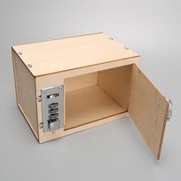 DIY Wooden Mechanical Combination Lock Box Kit Science Model Uncharged Natural Wood Construction No Battery Required. Black