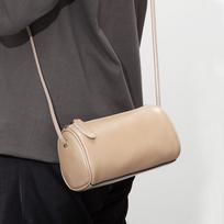 Trending 2025 Genuine Leather Cylindrical Crossbody Bag - Retro, Versatile & Casual Phone Shoulder Bag