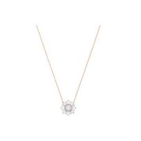 Swarovski Idyllia Sunshine serijos rožinio aukso saulėgrąžos inkrustuotas karoliai Moteriški karoliai 5451376 Box (Random Color)