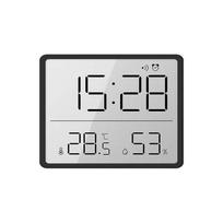 Digital Thermometer Hygrometer Clock Magnetic Wall Mount Alarm Slim LCD Display For Kitchen Bedroom Office Home Decor Accessory juoda