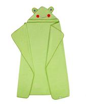 Rankšluostis kūdikiui "Frog" su gobtuvu 100x120cm žalias