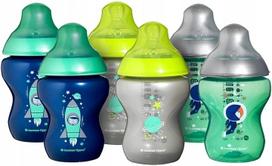 Tommee Tippee buteliukų rinkinys su žinduku 0m+ spalvoti 260ml 6vnt