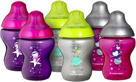 Tommee Tippee buteliukų rinkinys su žinduku 0m+ spalvoti 260ml 6vnt