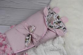 Vokelis - kilimėlis 2in1 kūdikiui "Bunny&Flowers" skersmuo 88 cm