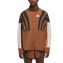 Adidas Humanrace Adizero Archive Dryžuotas kvėpuojantis užtrauktuku užsegamas bėgimo švarkas Unisex švarkai KH1639 S