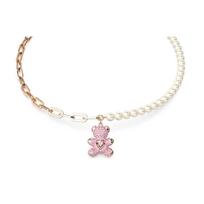 Swarovski meškiuko pakabukas ant kaklo Moteriškas kaklo papuošalas Rožinio aukso 5669166 Box (Random Color)