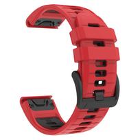 26 mm laikrodžio apyrankė, skirta Amazfit T-Rex Ultra 2 51 mm, sportinė silikoninė riešo apyrankė, priedai QuickFit 26mm raudona juoda spalva