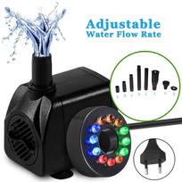 15 W LED baseino panardinamieji vandens siurbliai, skirti akvariumui tvenkinio sodo tvenkinio statuliniam lauko fontano siurblys su 12 LED lempučių Eu plug