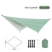 Rhombus vandeniui atsparus tentinis palapinės šešėlis lauko kempingas hamakas sodas sidabru dengtas tentas stogelis nuo saulės itin lengvas 340*260cm
