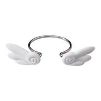 Exaggerated Angel Wing Bracelet With White Acrylic Decors For Y2K Punk Retro Style Fashion Wristband Accessories 1
