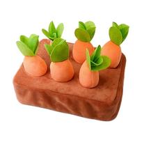 Carrot Snuffle Mat Interactive Dog Plush Puzzle Toys 2 in 1 Non-Slip Nosework Feed Games for Pet Plush Carrot Toy Mat