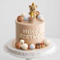 16PCS Bear Balls Cake Toppers Mini Teddy Bear Gift Box Cake Decorations Pearl Ball Cake Toppers for Baby Shower Birthday Party