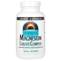 Source Naturals Magnio chelatų kompleksas 100 mg, 250 tablečių 250 pcs - 1 ea