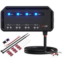 Saugiklių blokas 12V 20A vandeniui atsparus saugiklių relės dėžutės rinkinys Profesionalus automobilių saugiklių dėžutės saugiklių dėžutės laikiklio skydelis motociklo automobiliui juoda