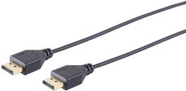 shiverpeaks BASIC-S DisplayPort 1.2 Kabel, schwarz, 1,0 m Stecker - Stecker (20P20C), extra dünn, Pins vergoldet, Ka - 1 Stück (BS10-49025)
