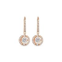 Swarovski Una plakančios širdelės rožinio aukso padengti auskarai Moteriški auskarai 5504753 Box (Random Color)