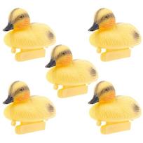 5 vnt. plaukiojančios antys tvenkinio dekoracija, plastikiniai ančiukai, ančių masalas sodui, kiemui, veja, ežerui, tvenkiniui, parkui, baseinui 5pcs geltona