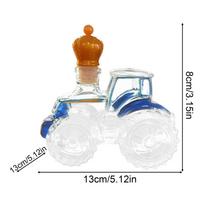 Tractor Shape Glass Decanter, Empty Whiskey Bottle for Wine Vodka, Unique Gift for Men Dad Farmers, Birthday Christmas Party mėlyna