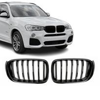 Priekinės grotelės tinkančios BMW X3 F25 LCI / X4 F26, juodos blizgios