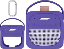 "Aenllosi" silikoninis apsauginis dėklas, skirtas "Bose New SoundLink Micro" (2 kartos) nešiojamajai "Bluetooth" kolonėlei Kelioninis dėklas, tik dėklas - kolonėlė neįtraukta - violetinis