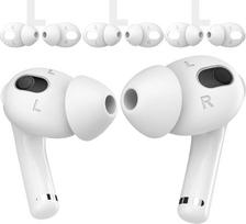 "AhaStyle" 3 poros "AirPods 3" silikoninių ausinių, apsaugotų nuo slydimo, netelpančių įkrovimo dėkle, suderinamų su "Apple AirPods 3 2021" (3 poros didelių, baltos spalvos)