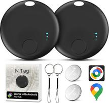"Air Tracker Android", 2 gabalai Smart Tag Key Finder Key Finder suderinamas su "Google Find Hub" programa (tik "Android"), "Bluetooth Key Tracker" išmanusis seklys raktams, bagažui, lagaminui (juodas)
