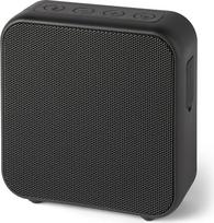 "Amazon Basics" nešiojamasis belaidis "Bluetooth 5.3" garsiakalbis, kompaktiškas, veikia 6 valandas, atsparus vandeniui pagal IPX5 standartą, įkraunamas, sustiprintas žemų dažnių atsakas, skirtas naudoti patalpose ir lauke (juodas)