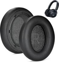 "Anker Soundcore Life Q45" ausinių Q45 pakaitiniai įdėklai, ausų putų dangtelis su baltymais ir minkštesne oda bei atminties putomis, odinis dėklas, ausinės (juodas)