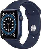 "Apple Watch Series 6" (GPS, 44 mm) aliumininis mėlynas korpusas su mėlynu sportiniu dirželiu (Atnaujintas)