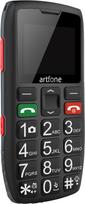 "artfone C1" senjorų mobilusis telefonas be sutarties, 1,8 colio spalvotas ekranas, didelis mygtukų mobilusis telefonas senjorams, SOS pagalbos iškvietimo mygtukas, žibintuvėlis, 1800 mAh baterija, dvi SIM kortelės, juodas