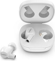 "Belkin SoundForm Rise True Wireless Bluetooth 5.2 In-Ear" ausinės su įkrovimo dėklu, IPX5 apsauga nuo prakaito ir purslų, gilūs bosai "iPhone", "Galaxy", "Pixel" ir kt. - Balta