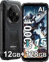 "Blackview Fort 1" (18GB + 256GB) Lauko mobilieji telefonai be sutarties "Android 15", 10000 mAh lauko išmanusis telefonas, 16 MP AI kamera, 6,56 colių HD+ ekranas Statybvietės mobilusis telefonas IP68/IP69K, NFC