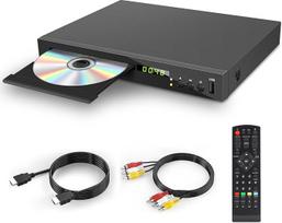 "Blu-ray" grotuvas televizoriui, kompaktiškas "Blu-ray" diskų grotuvas 1080P DVD grotuvas su HDMI išvestimi, AV išvestimi, koaksialine išvestimi, USB įvestimi, palaiko visus DVD ir 2 regiono "Blu-Ray" diskus, integruotas PAL NTSC