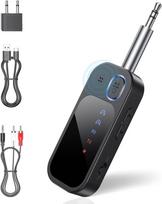 "Bluetooth 5.4" adapteris lėktuvui, "2-in-1" "Bluetooth" siųstuvo imtuvas 2 "Airpods", 3,5 mm AUX lizdo siųstuvo siųstuvas, palaiko TF kortelę, mėlynojo danties skirstytuvas televizoriui, planšetiniams kompiuteriams ir stereo sistemai