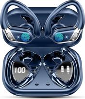 "Bluetooth" ausinės Belaidės sportinės 2025 "Bluetooth 5.4" su mikrofonu 50 valandų atkūrimo laikas "Bluetooth" IP7 vandeniui atsparus USB-C greitas įkrovimas bėgimui, fitnesui, jogai (Navy)