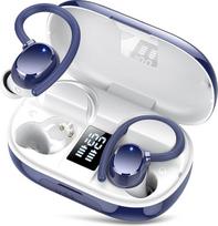 "Bluetooth" ausinės Sportas, 128 valandų belaidės "Bluetooth 5.3" ausinės, ENC triukšmo slopinimo mikrofonas, "HiFi Stereo Deep Bass" belaidės ausinės, LED ekranas, IPX7 vandeniui atsparios ausinės su ausų kabliukais