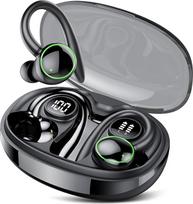 "Bluetooth" ausinės Sporto ausinės Belaidės "Bluetooth 5.3" ausinės su 4 mikrofonais, ausinės į ausis ENC triukšmo slopinimas, HiFi stereo ausinės su dvigubu LED ekranu, 48 valandų žaidimo trukmė, IP7 atsparumas vandeniui