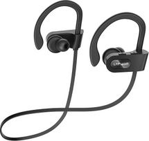 "Bluetooth" ausinės yra "Bluetooth 5.0", atsparios vandeniui pagal IPX7 standartą, 16 valandų trukmės ir su integruotu mikrofonu - tinka bėgioti ir (arba) bėgioti.