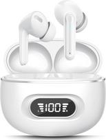 "Bluetooth" ausinės, belaidės "Bluetooth 5.3" ausinės į ausis, 72 valandos, LED ekranas, ENC triukšmo mažinimas, "HiFi Stereo" ausinės