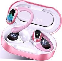 "Bluetooth" ausinės, belaidės "Bluetooth 5.4 Sport Deep Bass", 50 valandų trukmės ausinės su 4 ENC triukšmo slopinimo mikrofonais, vandeniui atsparios ausinės, LED ekranas, skirtos darbui / studijoms