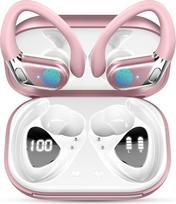 "Bluetooth" sporto ausinės, "Bluetooth 5.4 HiFi Stereo", 50H belaidės ausinės CVC 8.0 triukšmo slopinimas, greito įkrovimo USB-C ausinės, "Bluetooth" IP7 atsparios vandeniui, skirtos bėgimui, sporto salei, bėgimui