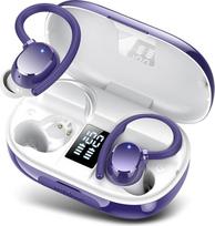"Bluetooth" sporto ausinės, belaidės "Bluetooth 5.3 HiFi Stereo", 128 valandų trukmės "In-Ear" ausinės su ENC triukšmą slopinančiais mikrofonais, ausinės su LED ekranu, IP7 vandeniui atsparios belaidės ausinės