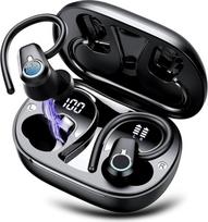 "Bluetooth" sporto ausinės, belaidės "Bluetooth 5.3 In-Ear" ausinės su CVC 8.0 triukšmo slopinimu, 50 valandų atkūrimo, IPX7 vandeniui atsparios, USB-C, LED skaitmeninis ekranas, su mikrofonu bėgimui